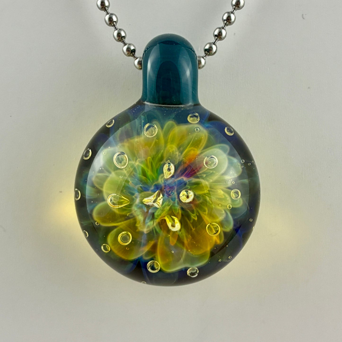 Fumed Air Trap Nebula | Glass Implosion Pendant