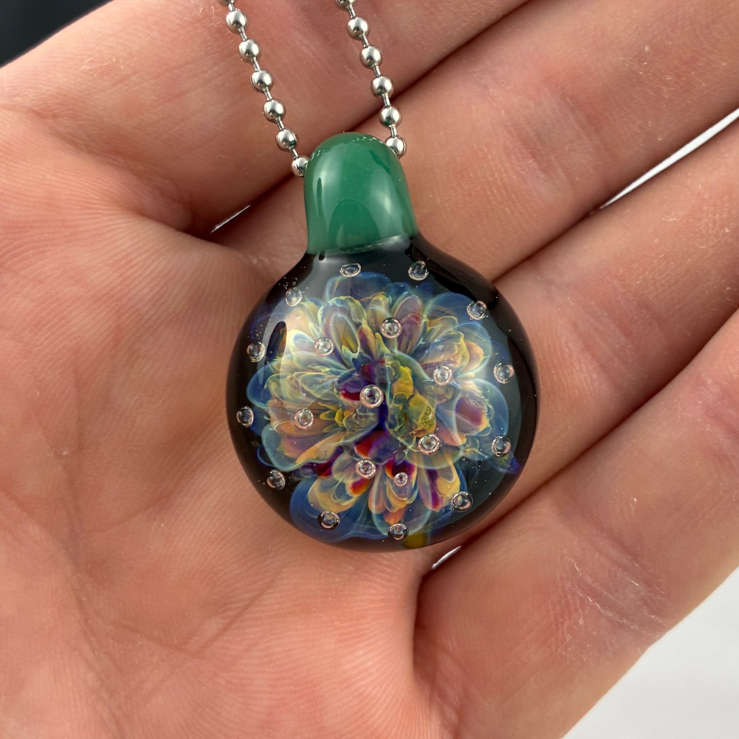 Tye Dye Nebula | Air Trap Implosion Pendant