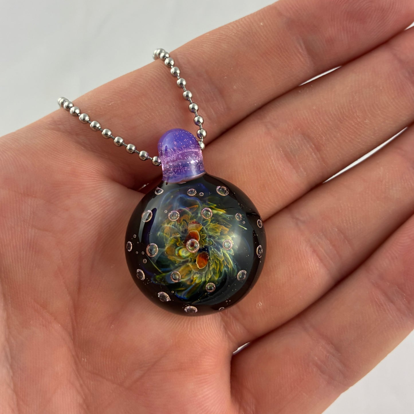 Air Trap Nebula | Glass Implosion Pendant