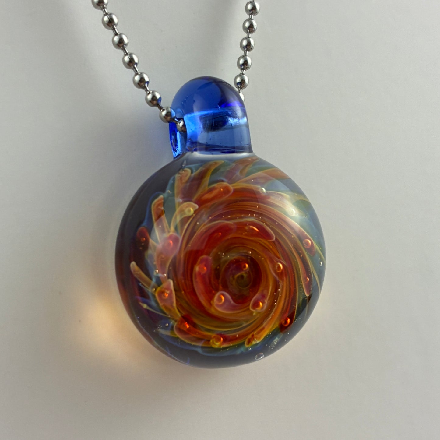 Glass Spiral Implosion Pendant