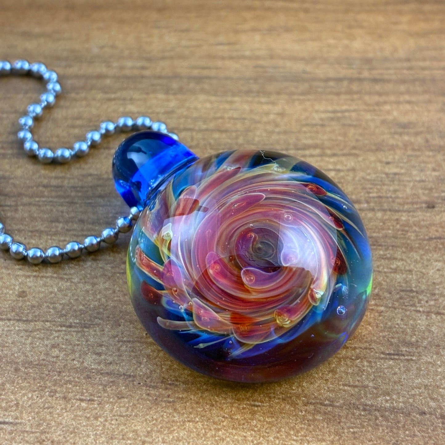 Glass Spiral Implosion Pendant