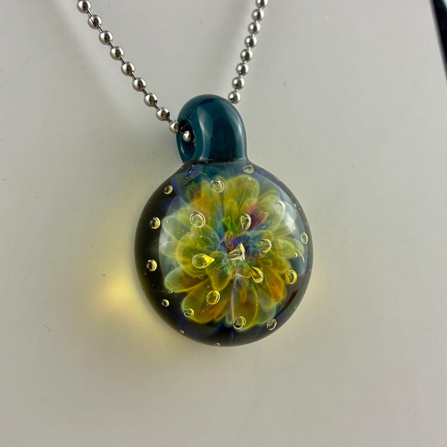 Fumed Air Trap Nebula | Glass Implosion Pendant