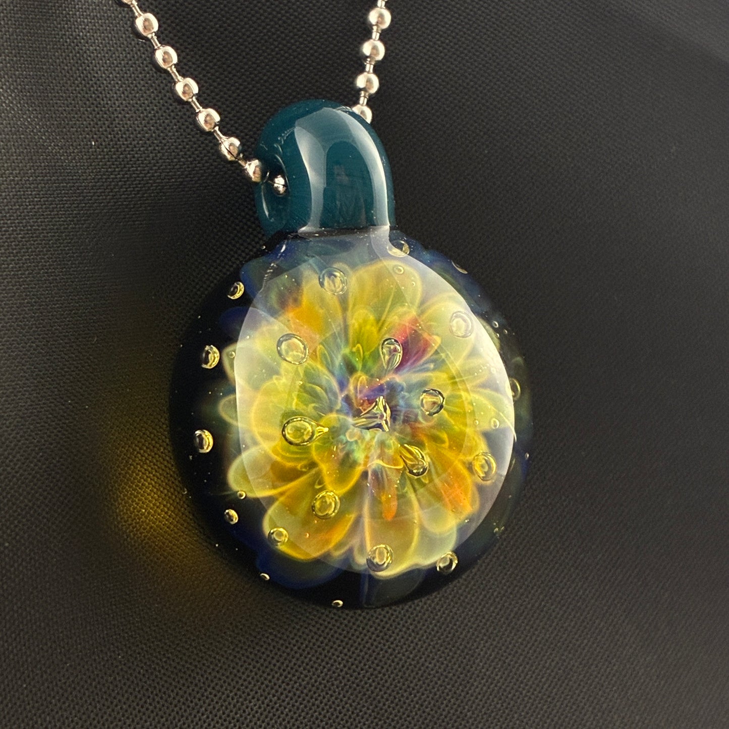 Fumed Air Trap Nebula | Glass Implosion Pendant