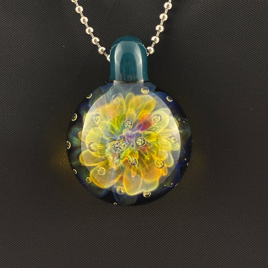 Fumed Air Trap Nebula | Glass Implosion Pendant