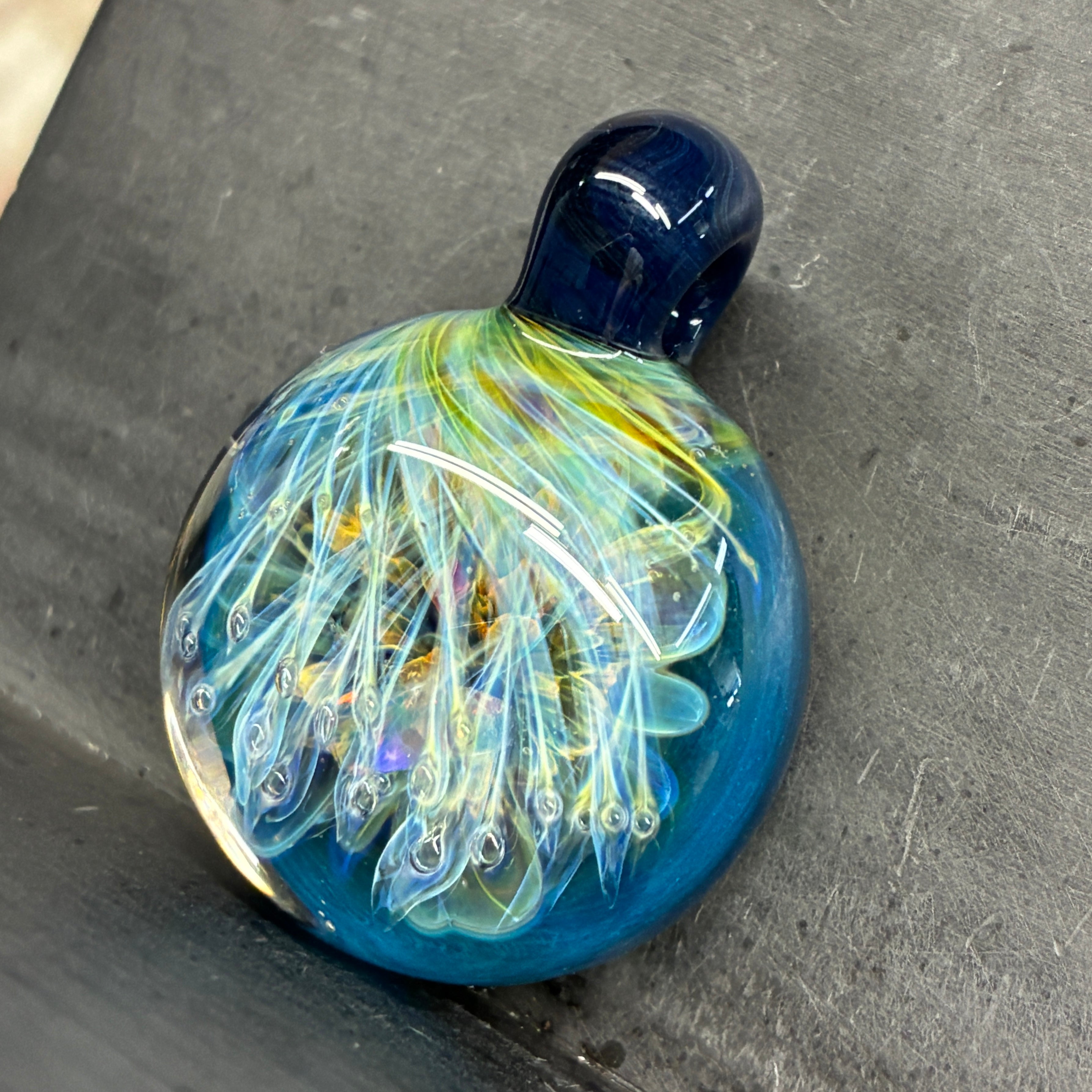 Opal & Fume Blossom Pendant