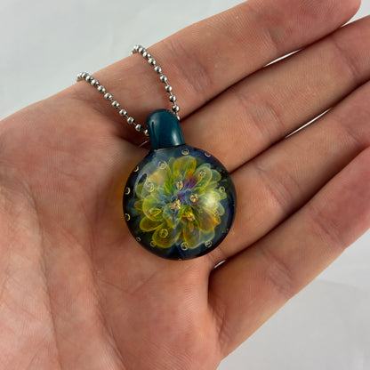 Fumed Air Trap Nebula | Glass Implosion Pendant