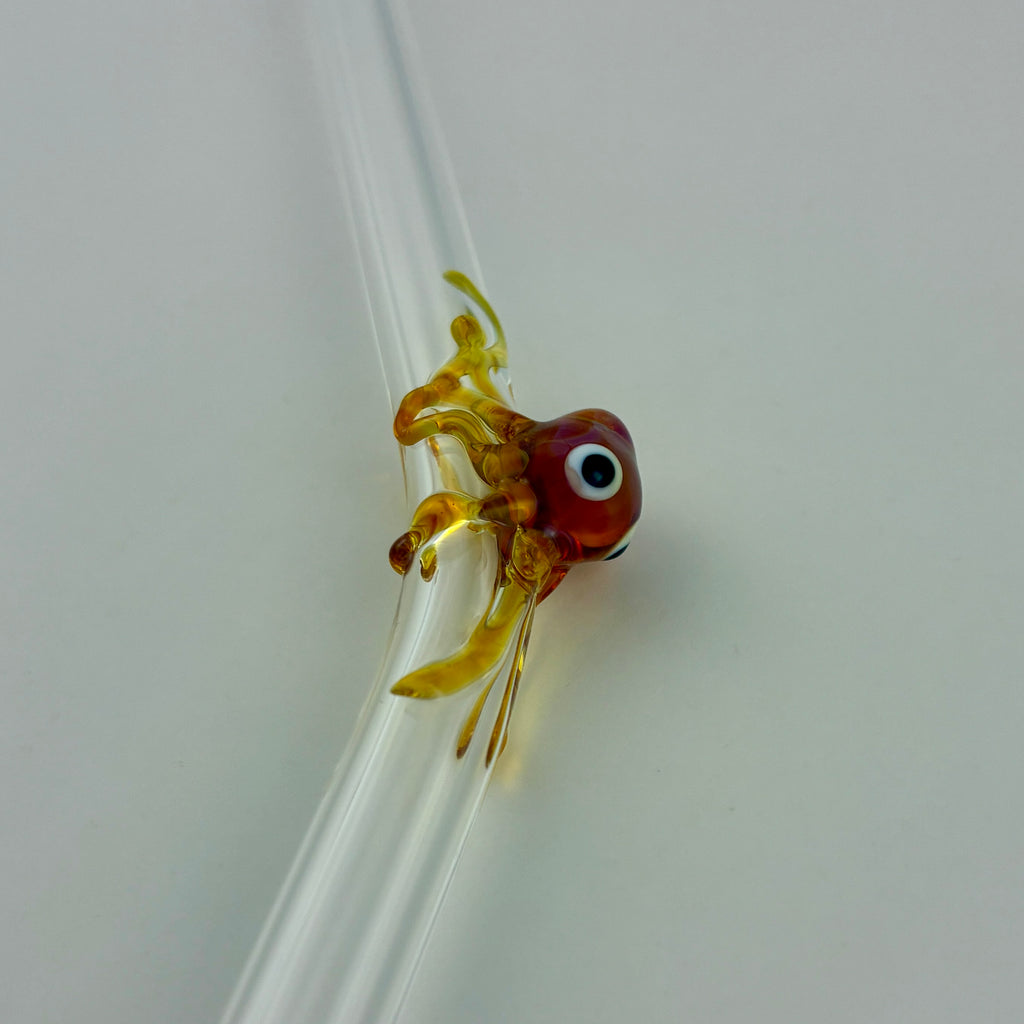 Glass Octopus Straw