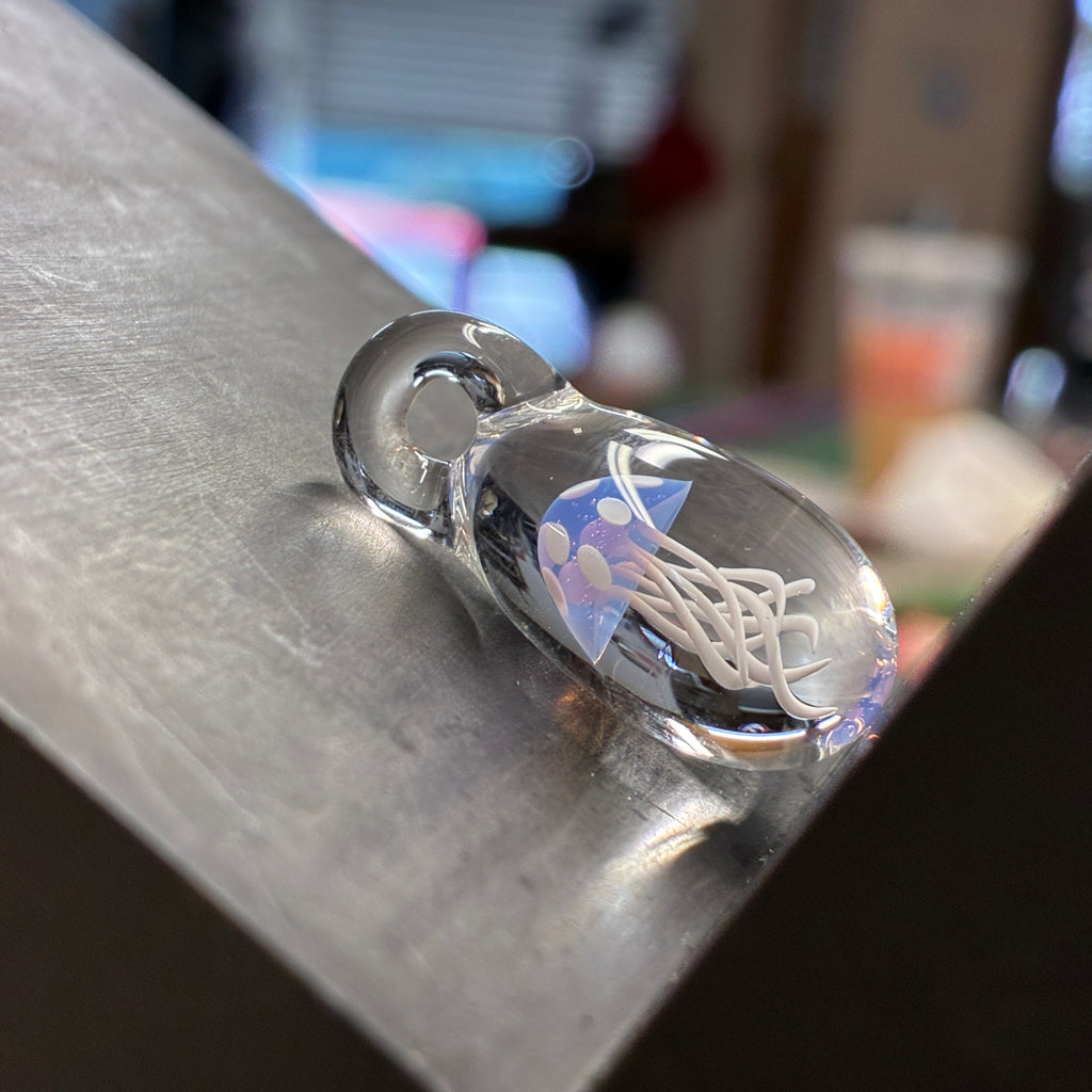 Jelly Fish Pendant - Pink Slyme