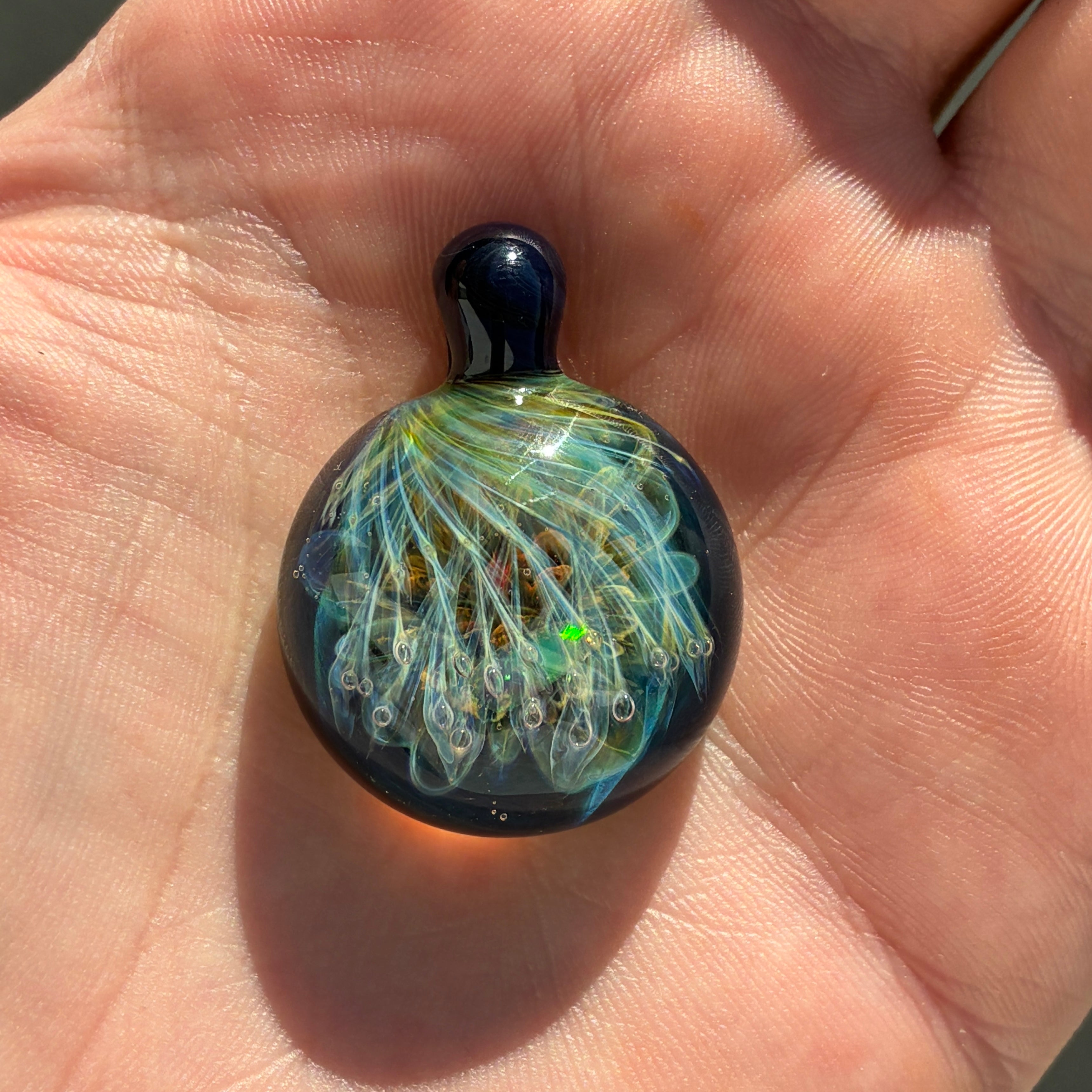 Opal & Fume Blossom Pendant