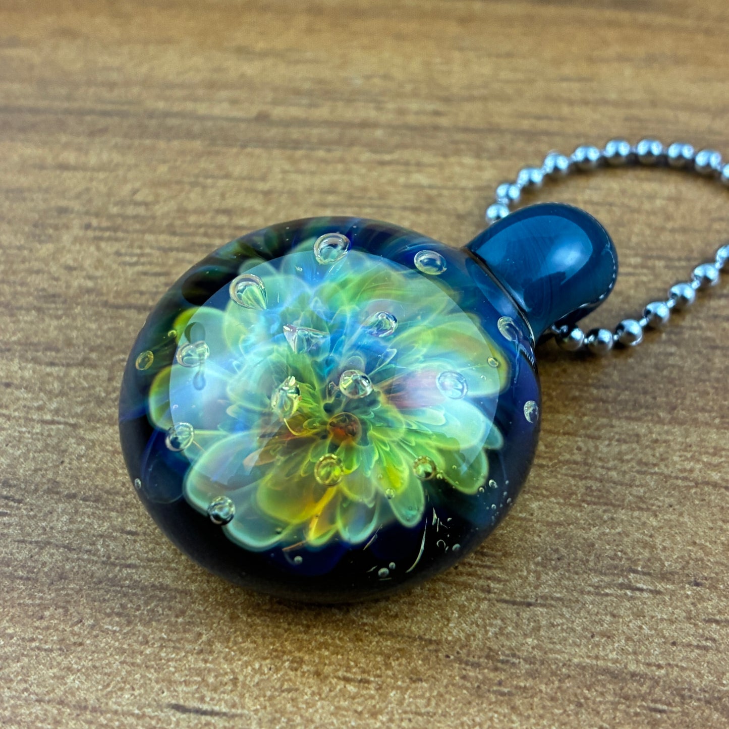 Fumed Air Trap Nebula | Glass Implosion Pendant
