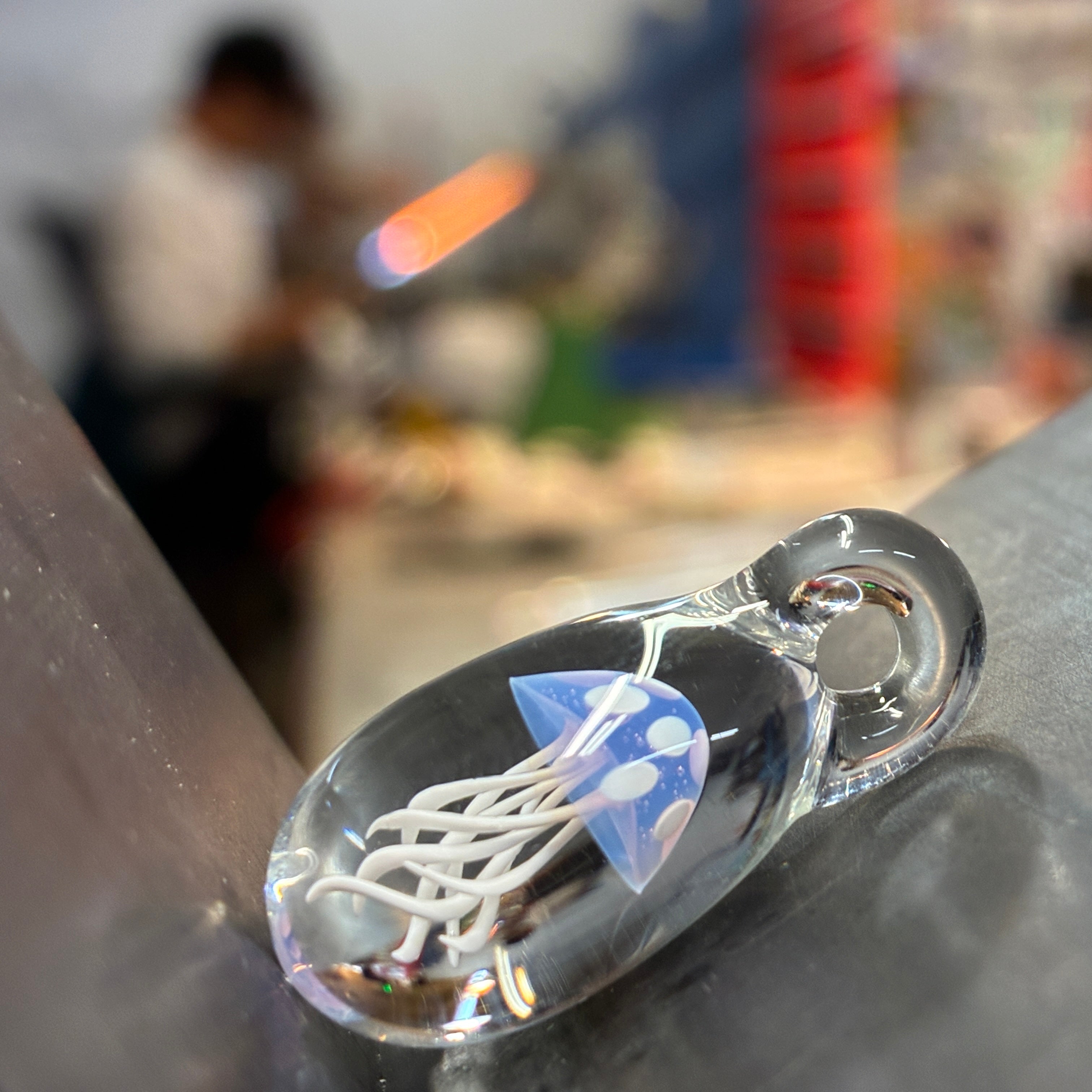 Jelly Fish Pendant - Pink Slyme