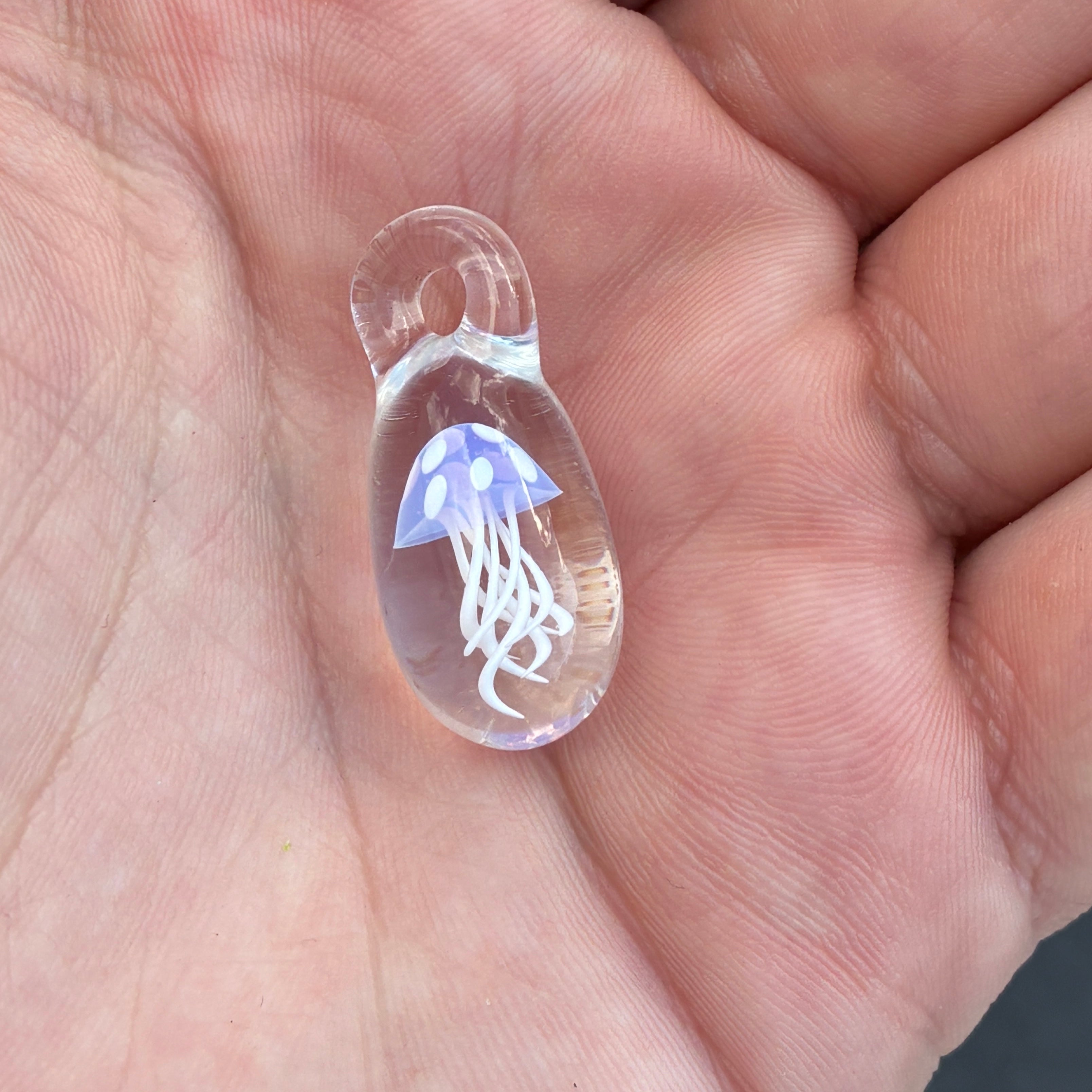 Jelly Fish Pendant - Pink Slyme