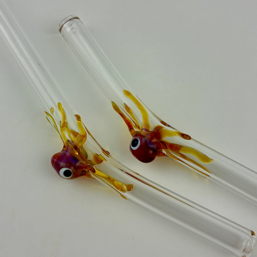 Glass Octopus Straw