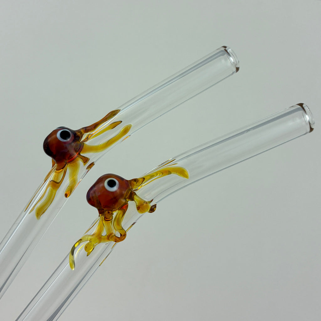 Glass Octopus Straw