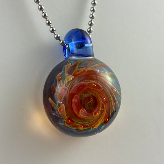 Glass Spiral Implosion Pendant