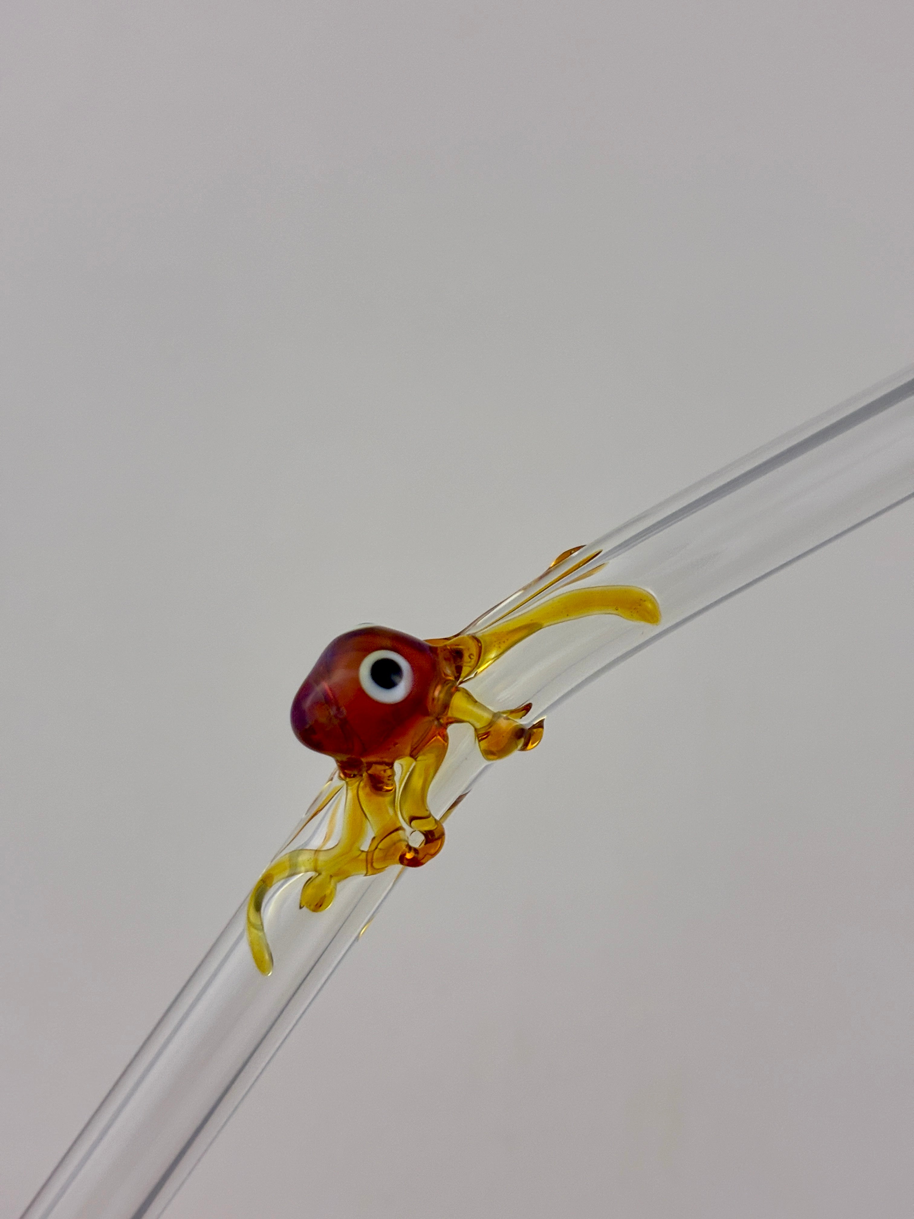 Glass Octopus Straw