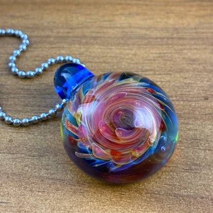 Glass Spiral Implosion Pendant