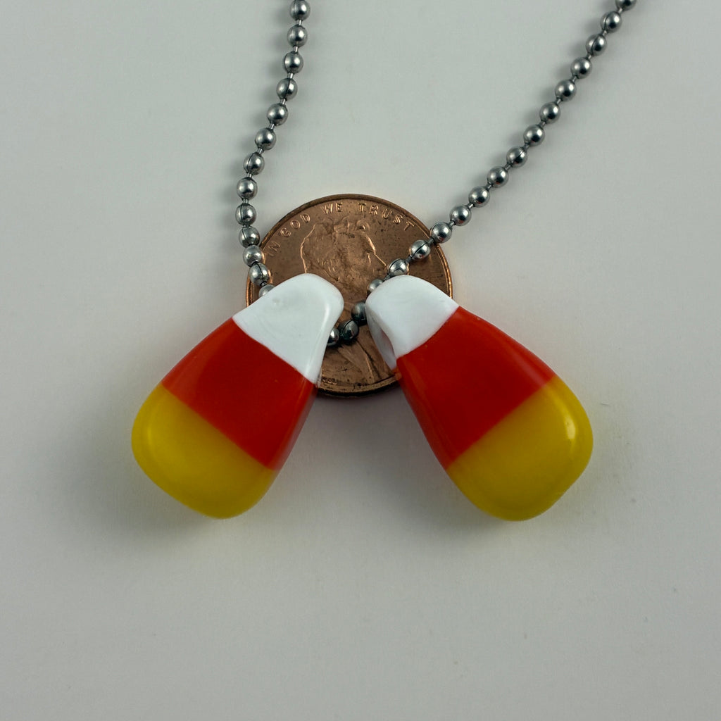 Glass Candy Corn Pendant