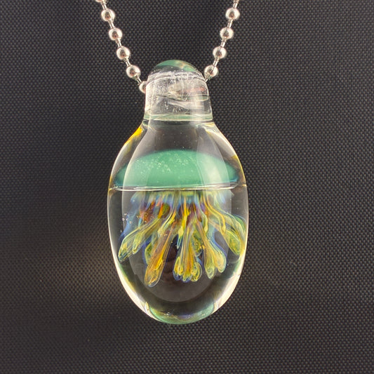 Aqua Glass Jellyfish Pendant