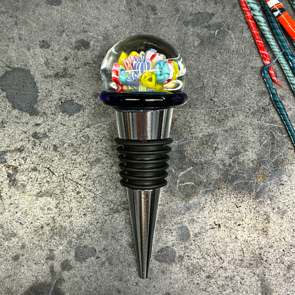Glass Coral Reef Wine Stopper