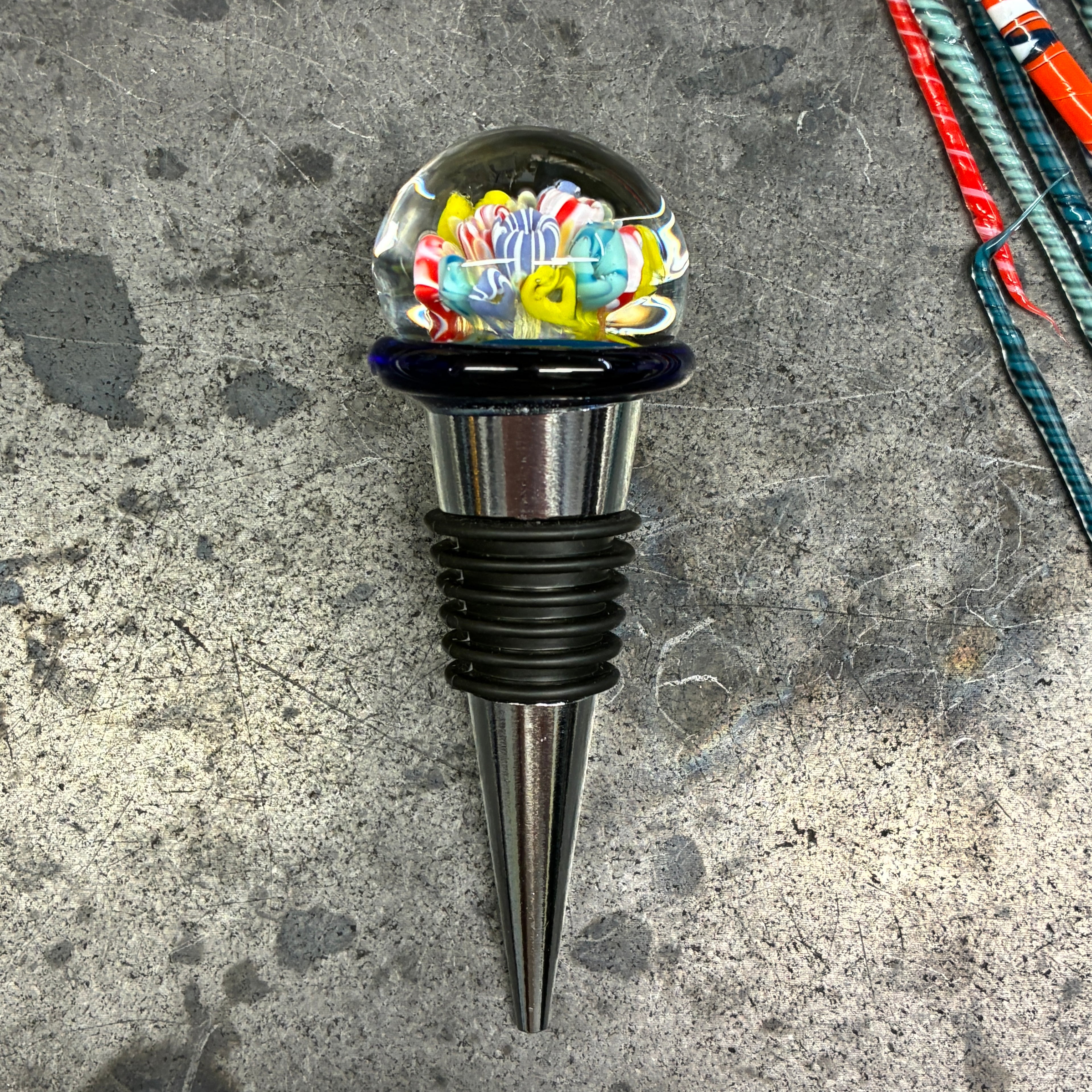 Glass Coral Reef Wine Stopper