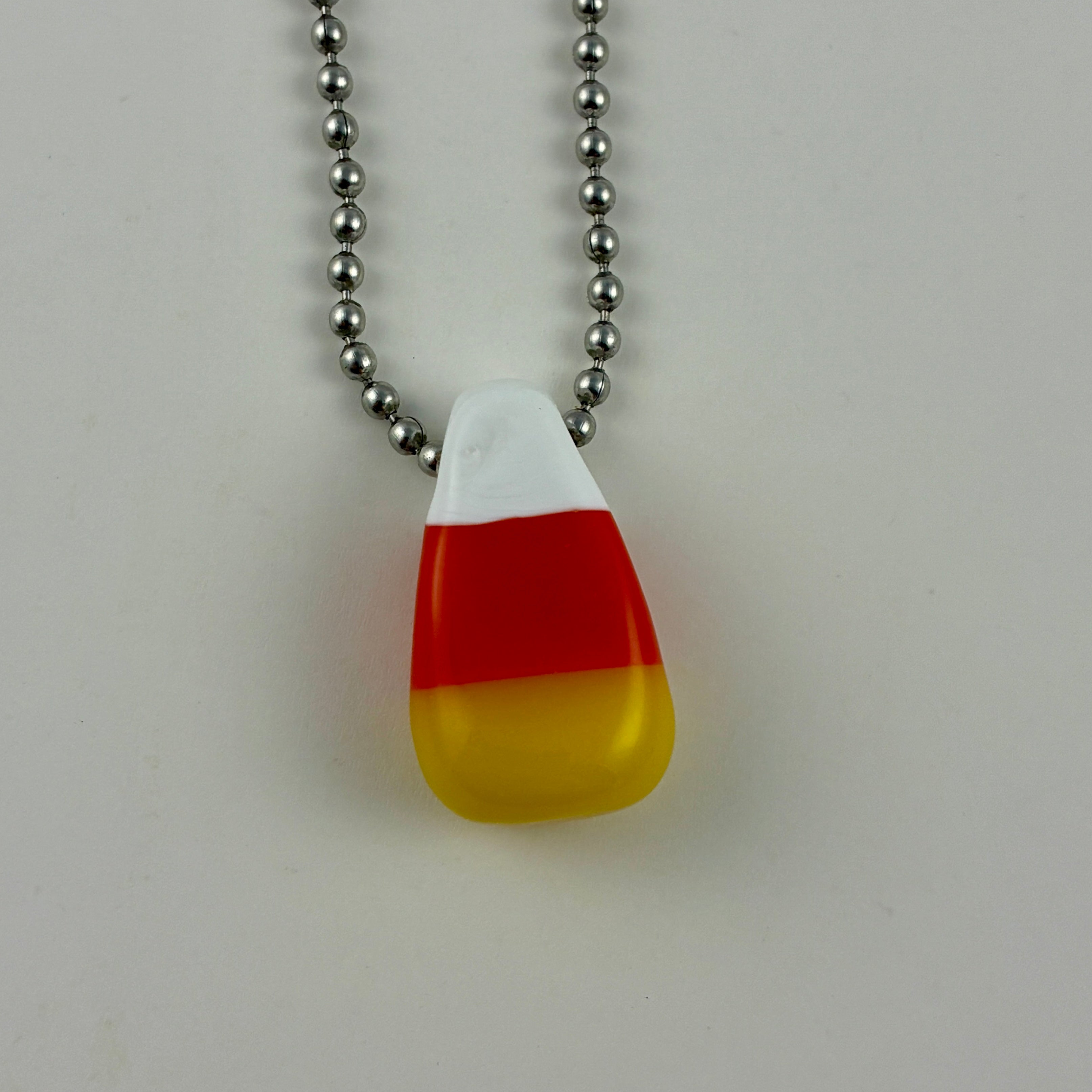 Glass Candy Corn Pendant
