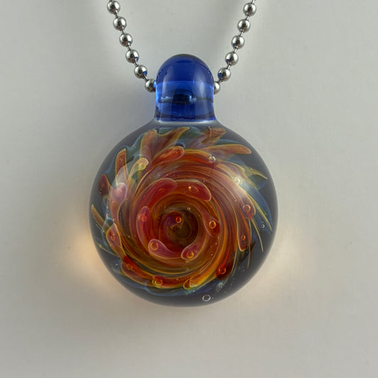 Glass Spiral Implosion Pendant