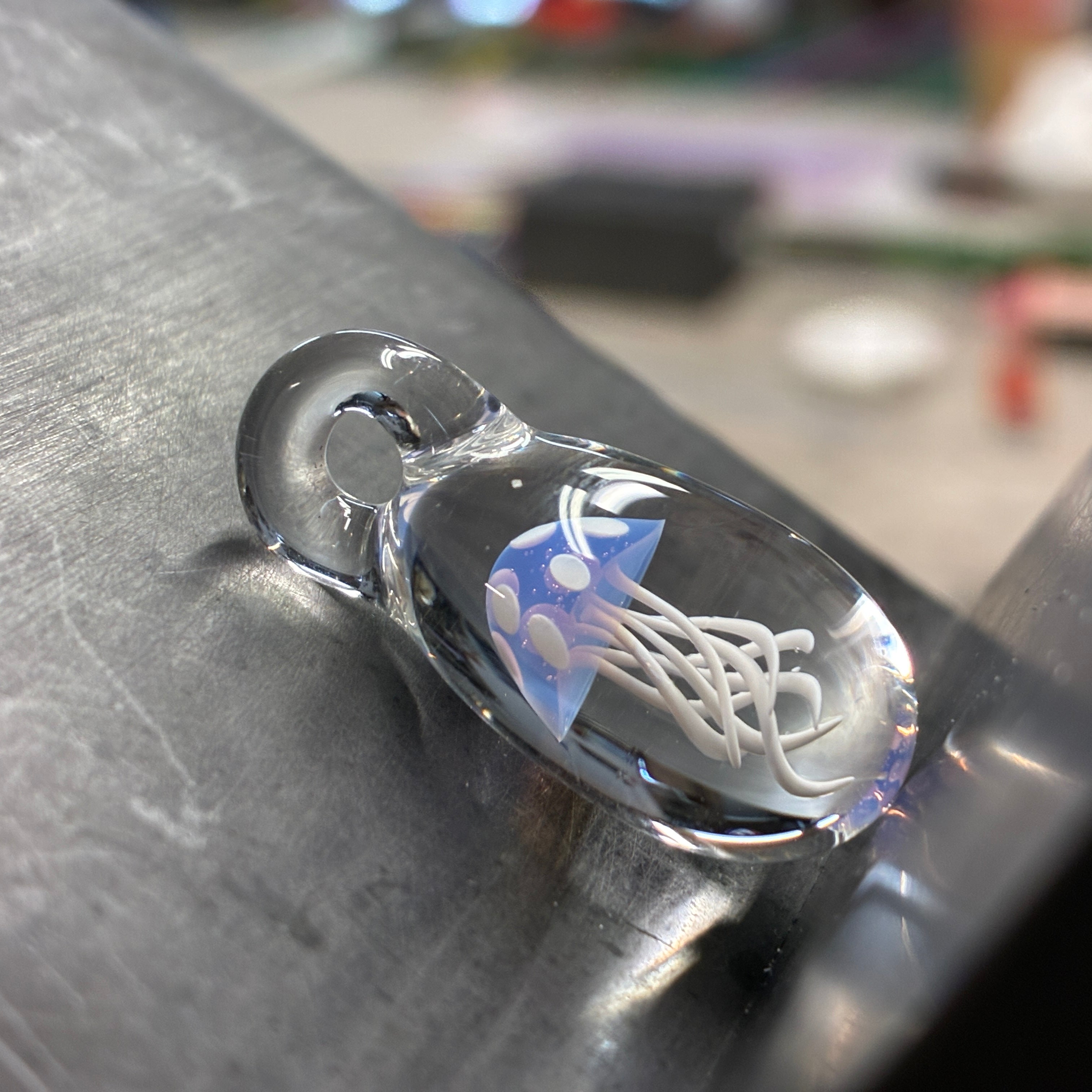 Jelly Fish Pendant - Pink Slyme