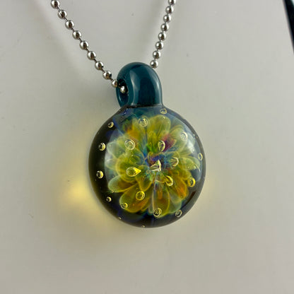 Fumed Air Trap Nebula | Glass Implosion Pendant