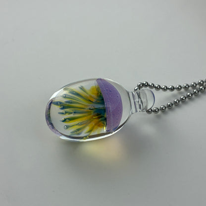 Pink Slyme Glass Jellyfish Pendant
