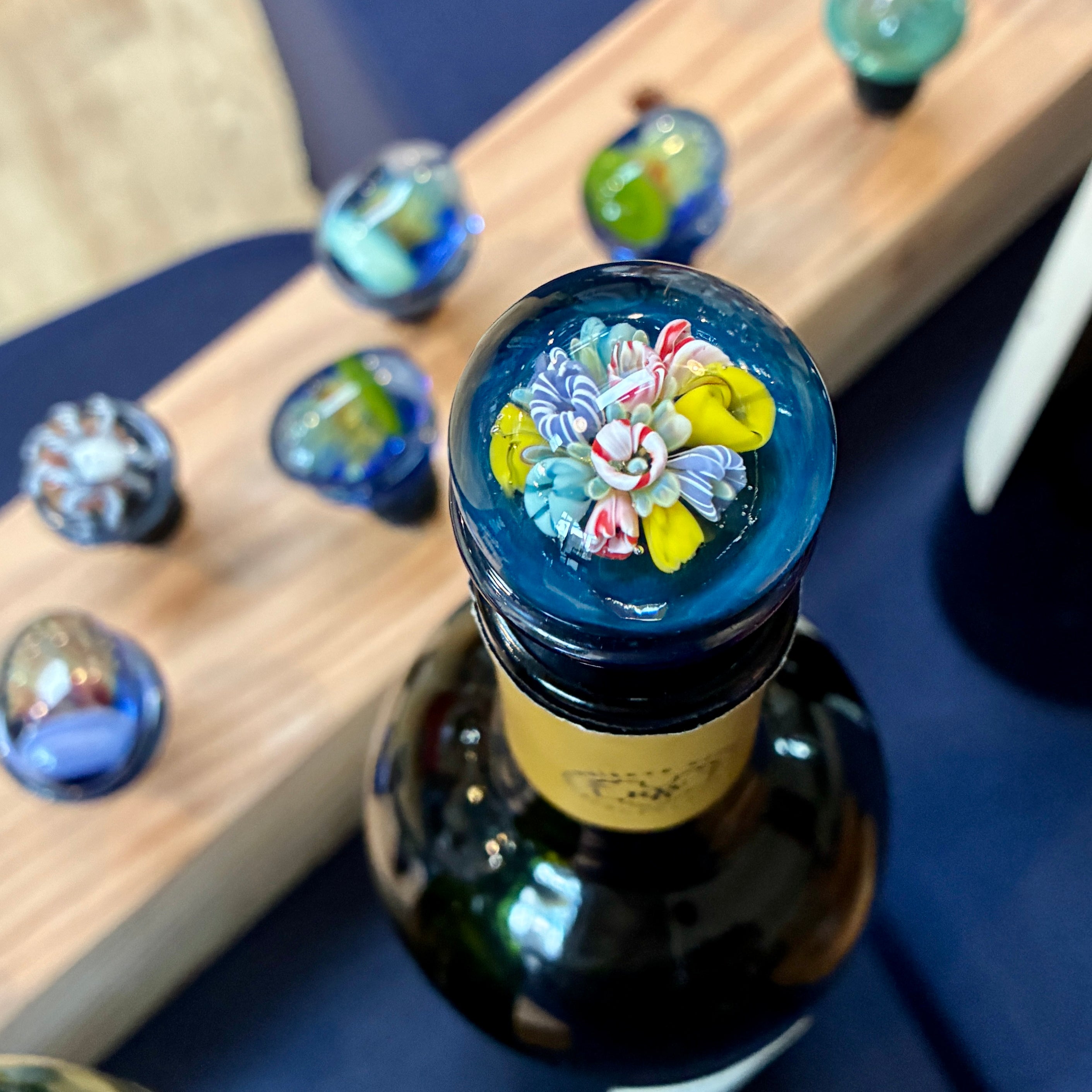 Glass Coral Reef Wine Stopper