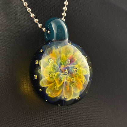 Fumed Air Trap Nebula | Glass Implosion Pendant