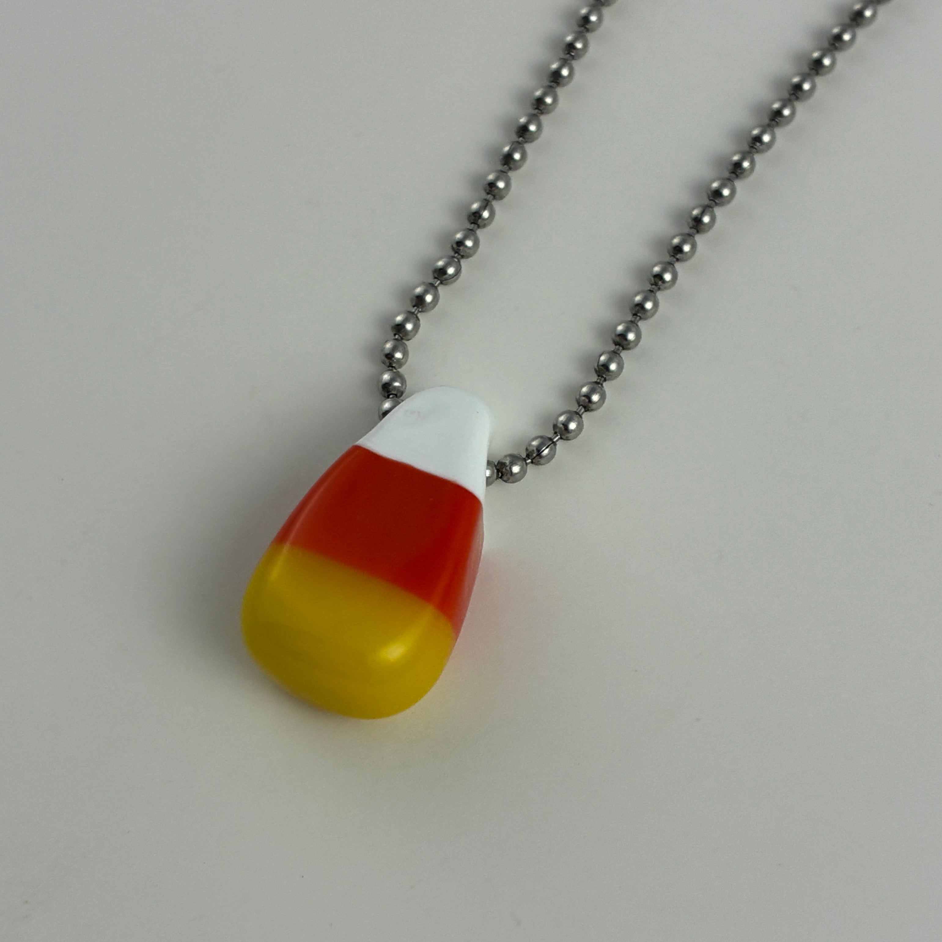 Glass Candy Corn Pendant