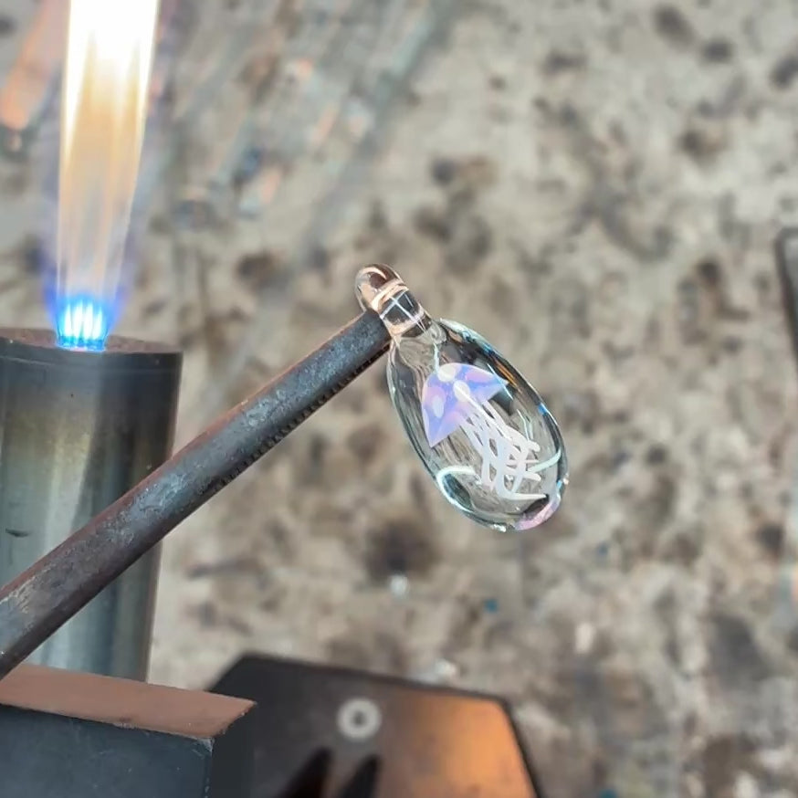 Jelly Fish Pendant - Pink Slyme